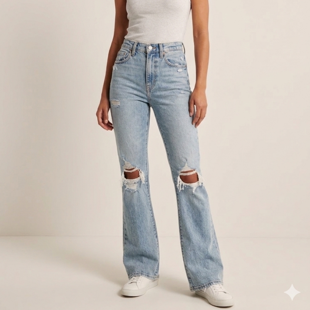 Daze Denim High-Rise Go-Getter Distressed Flare Jeans
